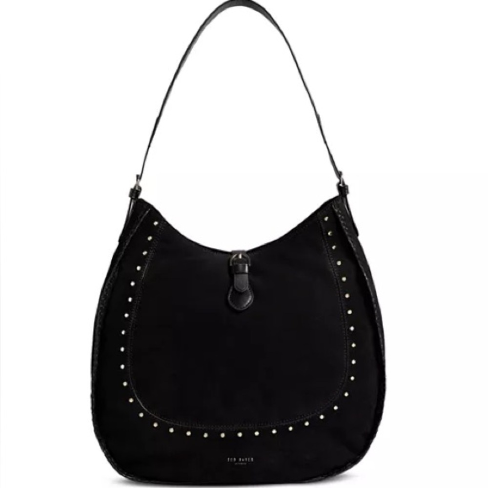 Ted Baker Kalrina Studded Suede Hobo Bag